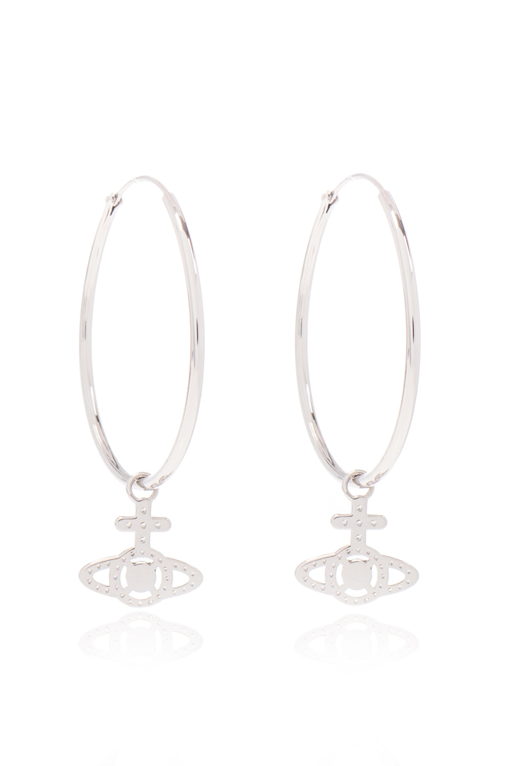 Vivienne westwood silver hot sale hoop earrings